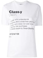 Anna K - Slogan Printed T-shirt - Women - Cotton/spandex/elastane - S, White, Cotton/spandex/elastane