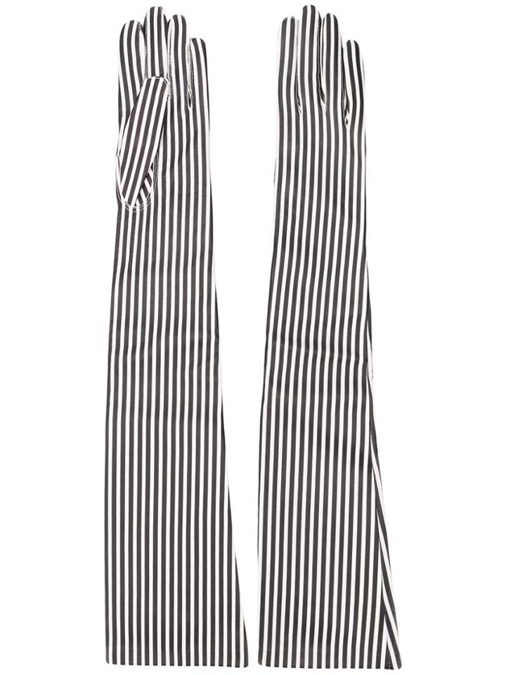 Haider Ackermann Striped Gloves - Black