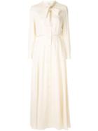 Layeur Pussy-bow Shirt Dress - Neutrals