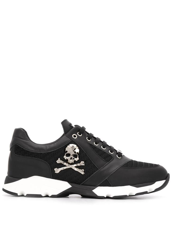 Philipp Plein Skull Detail Sneakers - Black