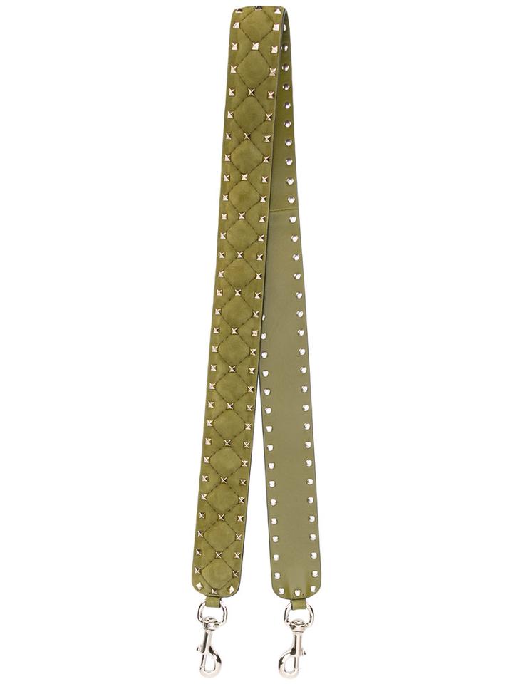 Valentino - Valentino Garavani Rockstud Spike Bag Strap - Women - Calf Leather - One Size, Green, Calf Leather