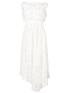 Three Floor Blanched Blossum Dress - White