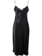 Saint Laurent Slip Dress, Women's, Size: 38, Black, Silk