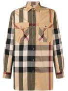 Burberry - Checked Shirt - Men - Cotton/polyamide - Xl, Brown, Cotton/polyamide