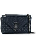 Saint Laurent Medium 'monogram' Shoulder Bag, Women's, Blue