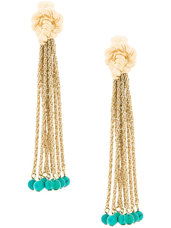 Aurelie Bidermann Palazzo Turquoise Clip-on Earrings - Metallic