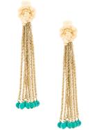 Aurelie Bidermann Palazzo Turquoise Clip-on Earrings - Metallic