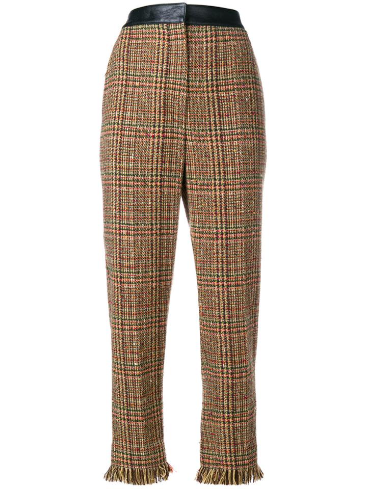 Sonia Rykiel Checked Straight-fit Trousers - Brown