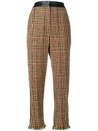 Sonia Rykiel Checked Straight-fit Trousers - Brown