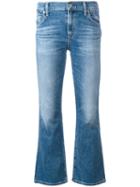 Citizens Of Humanity Flared Cropped Jeans, Women's, Size: 27, Blue, Cotton/spandex/elastane