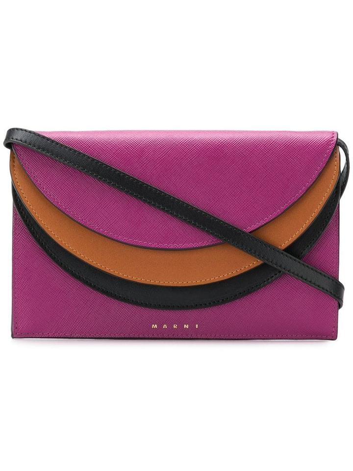 Marni Foldover Crossbody Bag - Pink