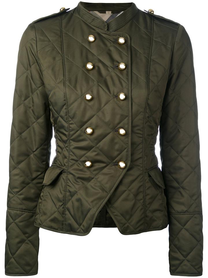 Burberry - Equestrian Jacket - Women - Cotton/polyester - L, Green, Cotton/polyester