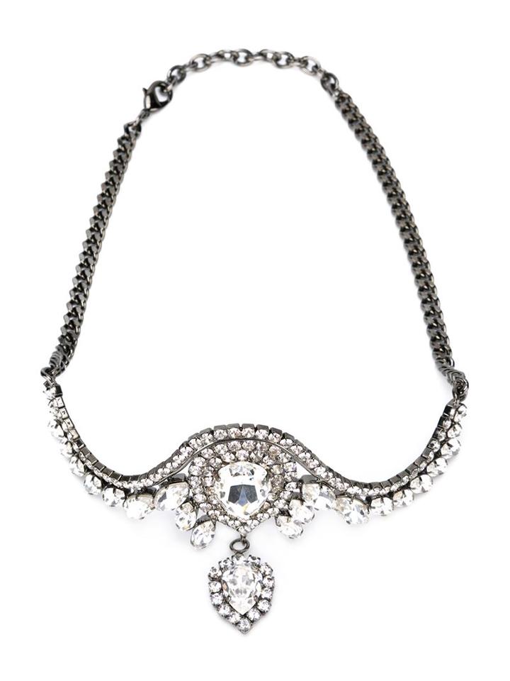 Emanuele Bicocchi Swarovski Crystal Pendant Headband