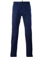 Dsquared2 Slim Fit Trousers, Men's, Size: 46, Blue, Cotton/spandex/elastane