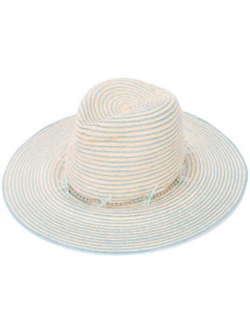 Gigi Burris Millinery - Striped Hat - Women - Straw - One Size, Nude/neutrals, Straw