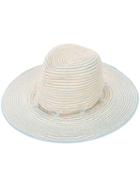 Gigi Burris Millinery - Striped Hat - Women - Straw - One Size, Nude/neutrals, Straw