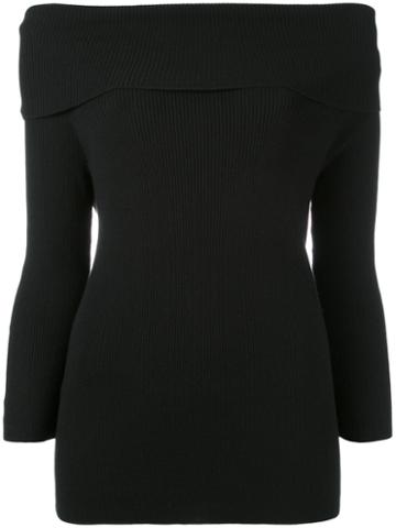 Philo-sofie Off-shoulder Top, Women's, Size: 42, Black, Cotton/nylon/viscose/cashmere