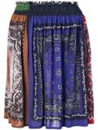 Jean Paul Gaultier Vintage Bandana Print Gathered Skirt - Blue