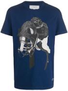 G-star Raw Research Horse Jockey Print T-shirt - Blue