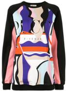 Emilio Pucci Copacabana Print Crew Neck Sweater - Black