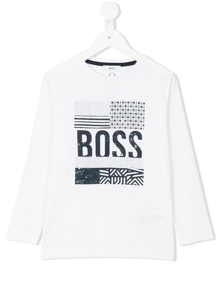 Boss Kids - Front Logo T-shirt - Kids - Cotton - 8 Yrs, White