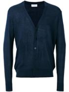 Ballantyne - V-neck Cardigan - Men - Silk/linen/flax - 52, Blue, Silk/linen/flax
