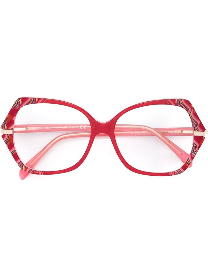 Emilio Pucci - Oversized Frame Glasses - Women - Acetate - One Size, Red, Acetate