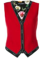 Dolce & Gabbana Logo Print Waistcoat - Red
