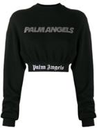 Palm Angels Cropped Sweater - Black