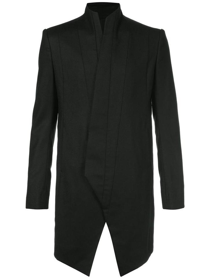 Julius Paneled Long Jacket, Men's, Size: 1, Black, Polyurethane/cashmere/wool