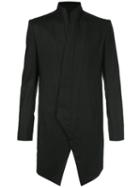 Julius Paneled Long Jacket, Men's, Size: 1, Black, Polyurethane/cashmere/wool
