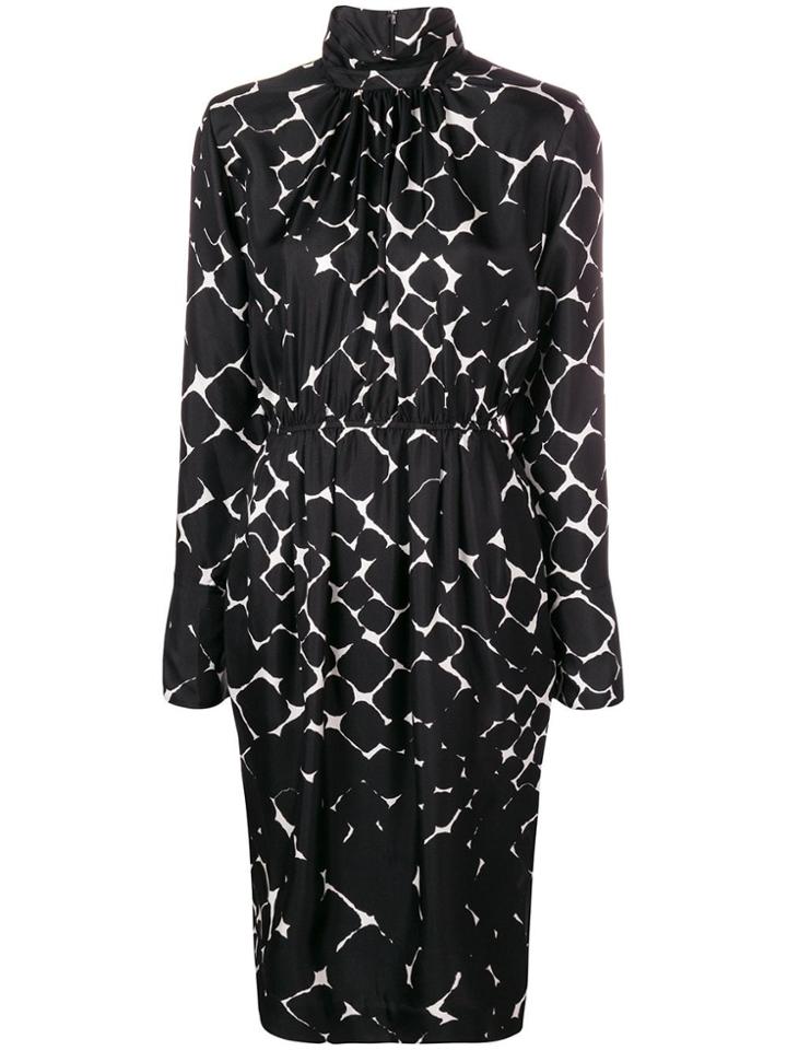 Marc Jacobs Abstract Diamond-print Dress - Black