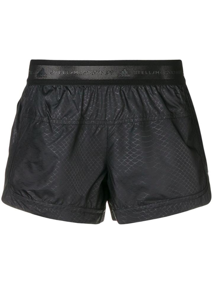 Adidas By Stella Mccartney Elasticated Waist Running Shorts - Black