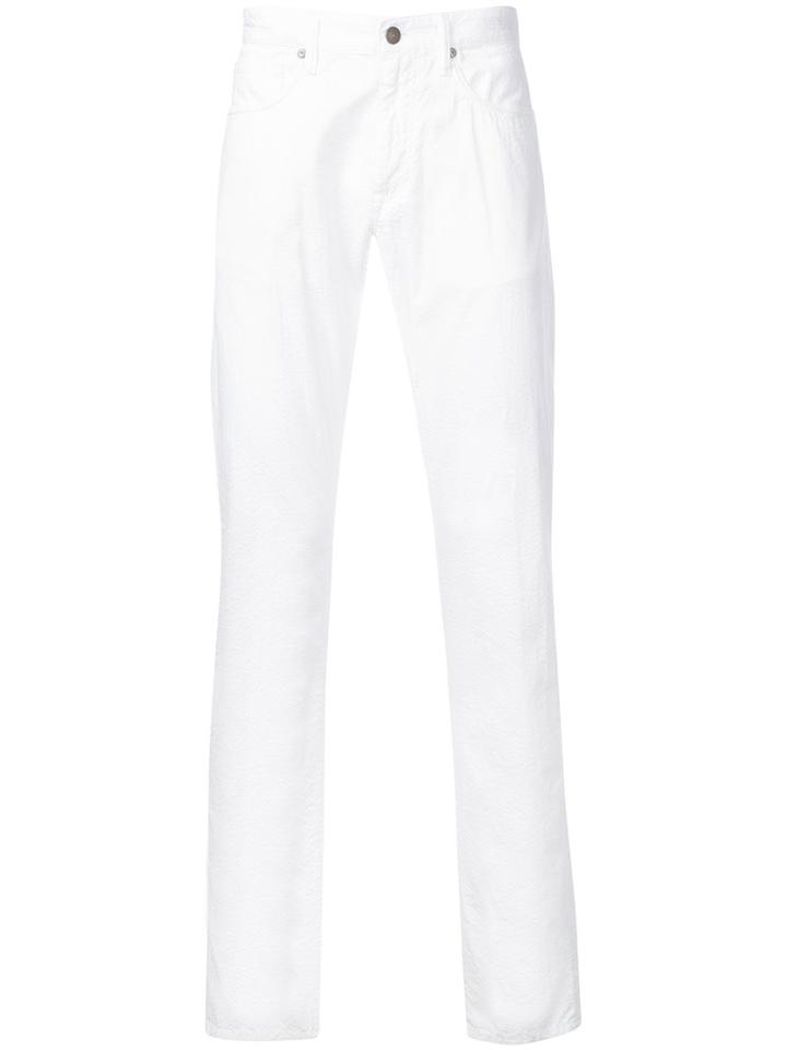 Incotex Classic Jeans, Men's, Size: 33, White, Cotton