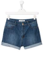 Philosophy Di Lorenzo Serafini Kids Faded Denim Shorts - Blue