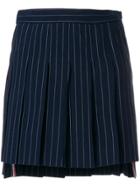 Thom Browne Chalk Stripe Pleated Mini Skirt - Blue
