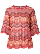 M Missoni Wavy Stripe Knitted Top - Red