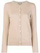 N.peal Round Neck Knitted Cardigan - Neutrals