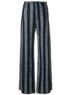 Marques'almeida Striped Flared Trousers - Blue