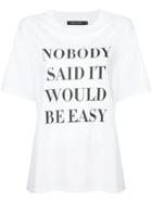 Nobody Denim Slogan Print T-shirt - White