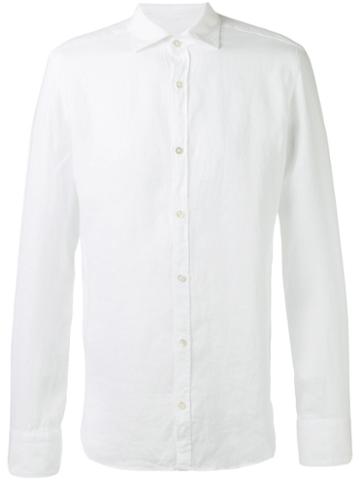 Danolis Spread Collar Shirt, Men's, Size: 40, White, Linen/flax