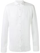 Danolis Spread Collar Shirt, Men's, Size: 40, White, Linen/flax