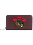 Kenzo Snake Embossed Embroidered Wallet