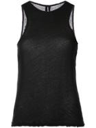Unravel Project Distressed Racerback Top - Black