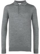 Closed Longsleeved Polo Shirt - Grey