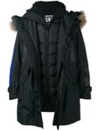 Dsquared2 Layered Padded Coat - Black