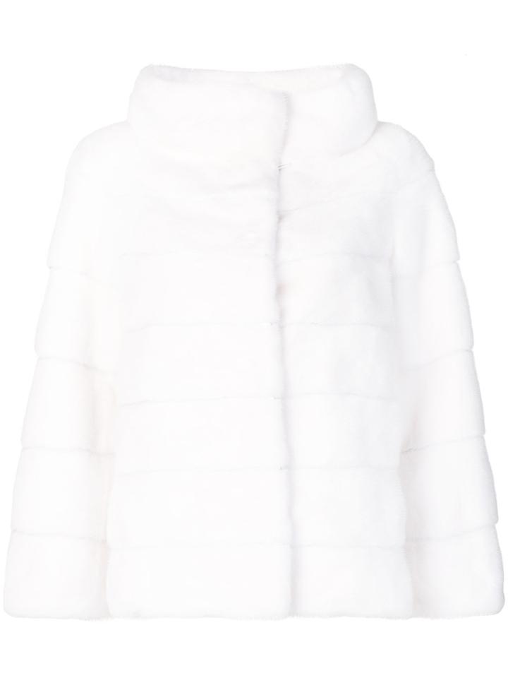 Liska Philippa Fur Jacket - White