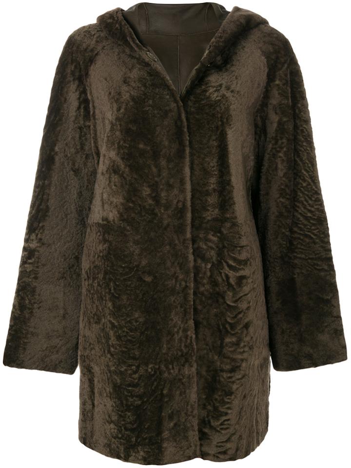 Drome Hooded Coat - Brown