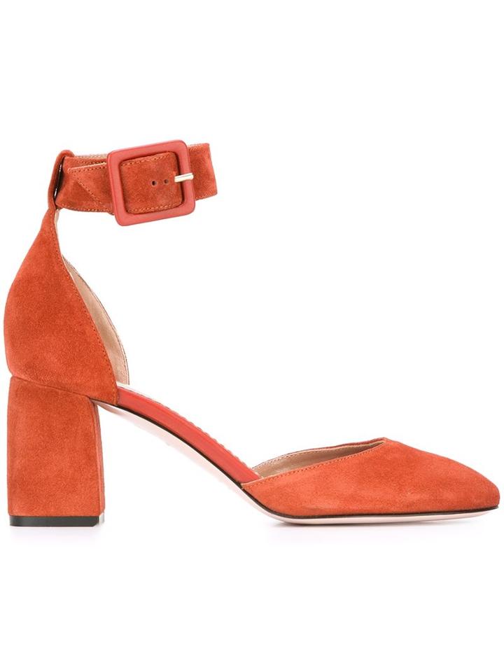 Red Valentino Mary Jane Block Heel Pumps
