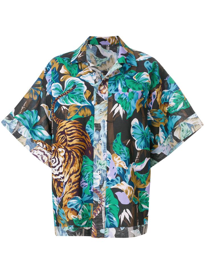 Kenzo Reversible Bamboo Tiger Shirt - Multicolour